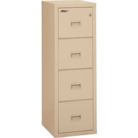 Fire King Fireking Fireproof 4 Drawer Vertical File Cabinet Legal-Letter 17-3/4"Wx22-1/8"Dx52-3/4"H Black 4R1822-CBL